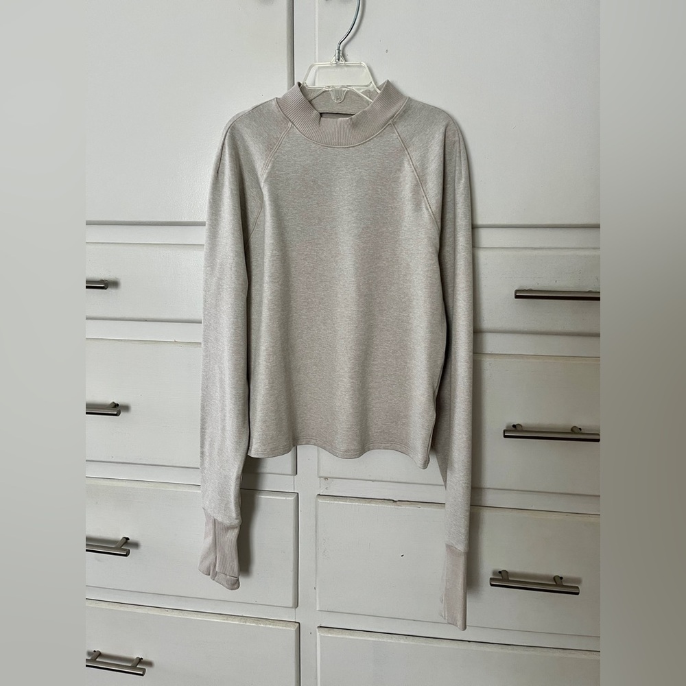 Athleta soft luxe top in tan size small